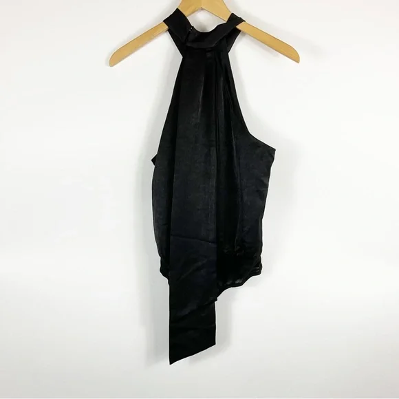 NWT Lulu's Such a Moment Black Satin Sleeveless Bodysuit size Large - Picture 4 of 5